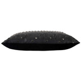 Denver Leather Studded Pillow, Black