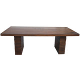 Freddie Dining Table, Dark Brown-Furniture - Dining-High Fashion Home