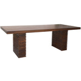 Freddie Dining Table, Dark Brown-Furniture - Dining-High Fashion Home