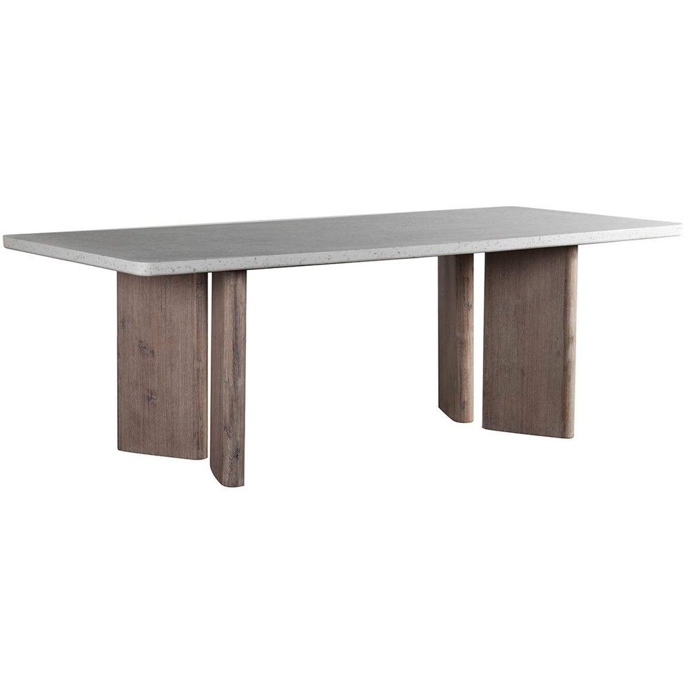 Harrell Dining Table, White Terazzo-Furniture - Dining-High Fashion Home