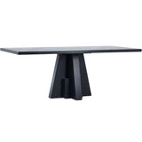 Lacson Dining Table, Matte Brushed Black-High Fashion Home