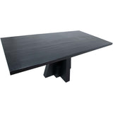 Lacson Dining Table, Matte Brushed Black-High Fashion Home