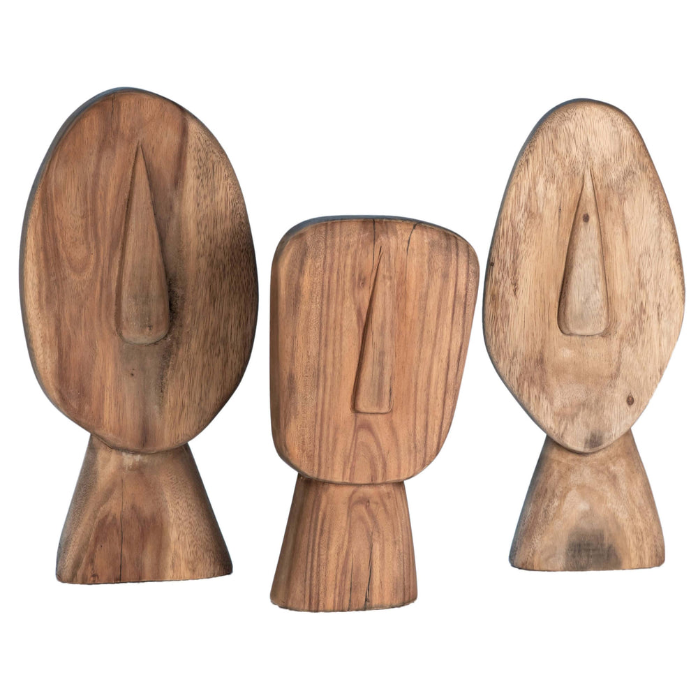 Wood Mask, Set of 3-Accessories-High Fashion Home