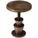 Kenway Side Table, Antique Brass