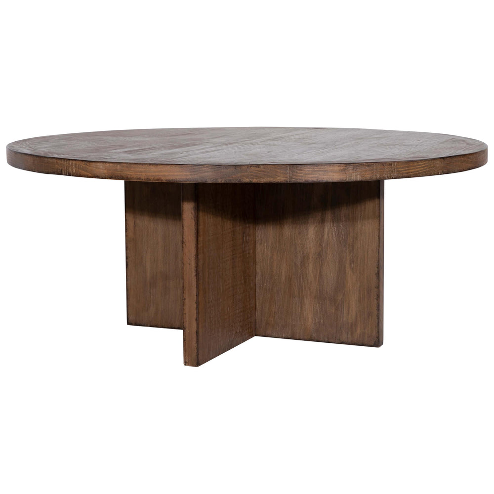 Harley Round Dining Table, Medium Brown-Furniture - Dining-High Fashion Home