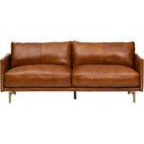 Dahlia Leather Sofa, Derrick Camel