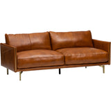 Dahlia Leather Sofa, Derrick Camel