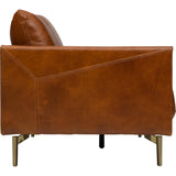 Dahlia Leather Sofa, Derrick Camel