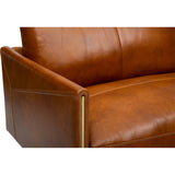 Dahlia Leather Sofa, Derrick Camel