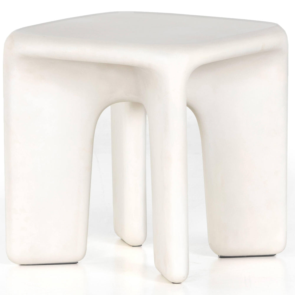 Dante End Table, White-Furniture - Accent Tables-High Fashion Home