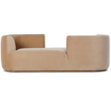 Deandra Tete a Tete Chaise, Surrey Camel-Furniture - Chairs-High Fashion Home