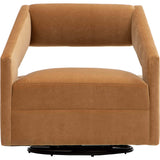 Decker Swivel Chair, Banks Camel-Furniture - Chairs-High Fashion Home