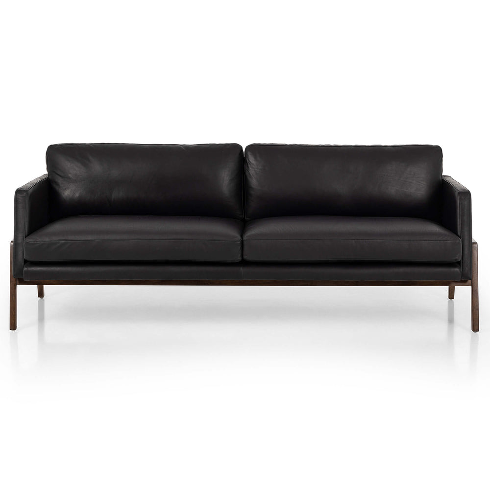 Diana Leather Sofa, Heirloom Black-Furniture - Sofas-High Fashion Home