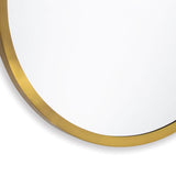 Doris Round Mirror, Natural Brass-Accessories-High Fashion Home