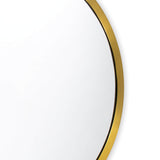 Doris Round Mirror, Natural Brass-Accessories-High Fashion Home