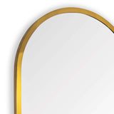 Doris Small Mirror, Natural Brass-Accessories-High Fashion Home