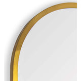 Doris Small Mirror, Natural Brass-Accessories-High Fashion Home