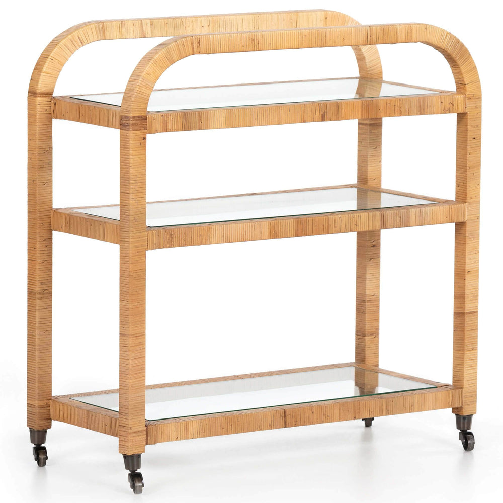 Dory Bar Cart, Honey-Furniture - Accent Tables-High Fashion Home