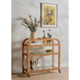 Dory Bar Cart, Honey-Furniture - Accent Tables-High Fashion Home