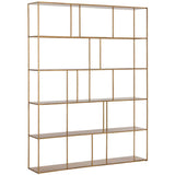 Eiffel Extra Large Bookcase, Antique Brass-Furniture - Storage-High Fashion Home