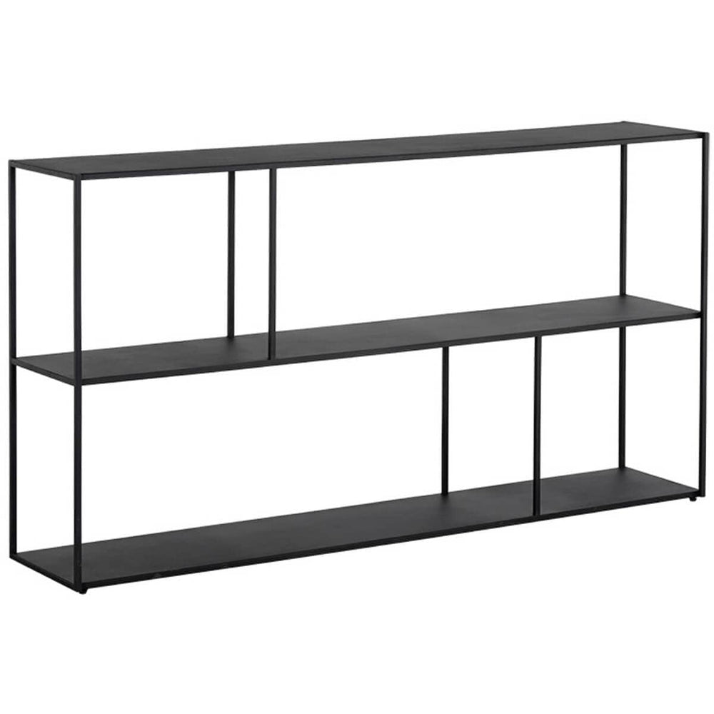 Eiffel Large Low Bookcase, Black-Furniture - Storage-High Fashion Home