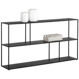 Eiffel Large Low Bookcase, Black-Furniture - Storage-High Fashion Home