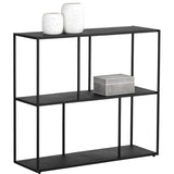 Eiffel Medium Low Bookcase, Black-Furniture - Storage-High Fashion Home