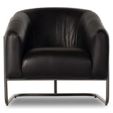 Etta Leather Chair, Heirloom Black-Furniture - Chairs-High Fashion Home