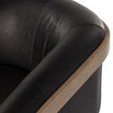 Etta Leather Chair, Heirloom Black-Furniture - Chairs-High Fashion Home