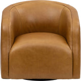 Finn Leather Swivel Chair, Libby Amaretto-Furniture - Chairs-High Fashion Home