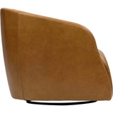 Finn Leather Swivel Chair, Libby Amaretto-Furniture - Chairs-High Fashion Home