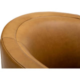 Finn Leather Swivel Chair, Libby Amaretto-Furniture - Chairs-High Fashion Home