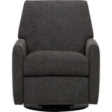 Finn Swivel Recliner, Dalton Charcoal-Furniture - Chairs-High Fashion Home