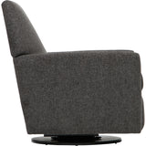 Finn Swivel Recliner, Dalton Charcoal-Furniture - Chairs-High Fashion Home