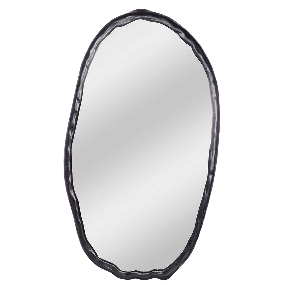 Foundry Oval Mirror, Black