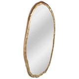 Foundry Oval Mirror, Gold