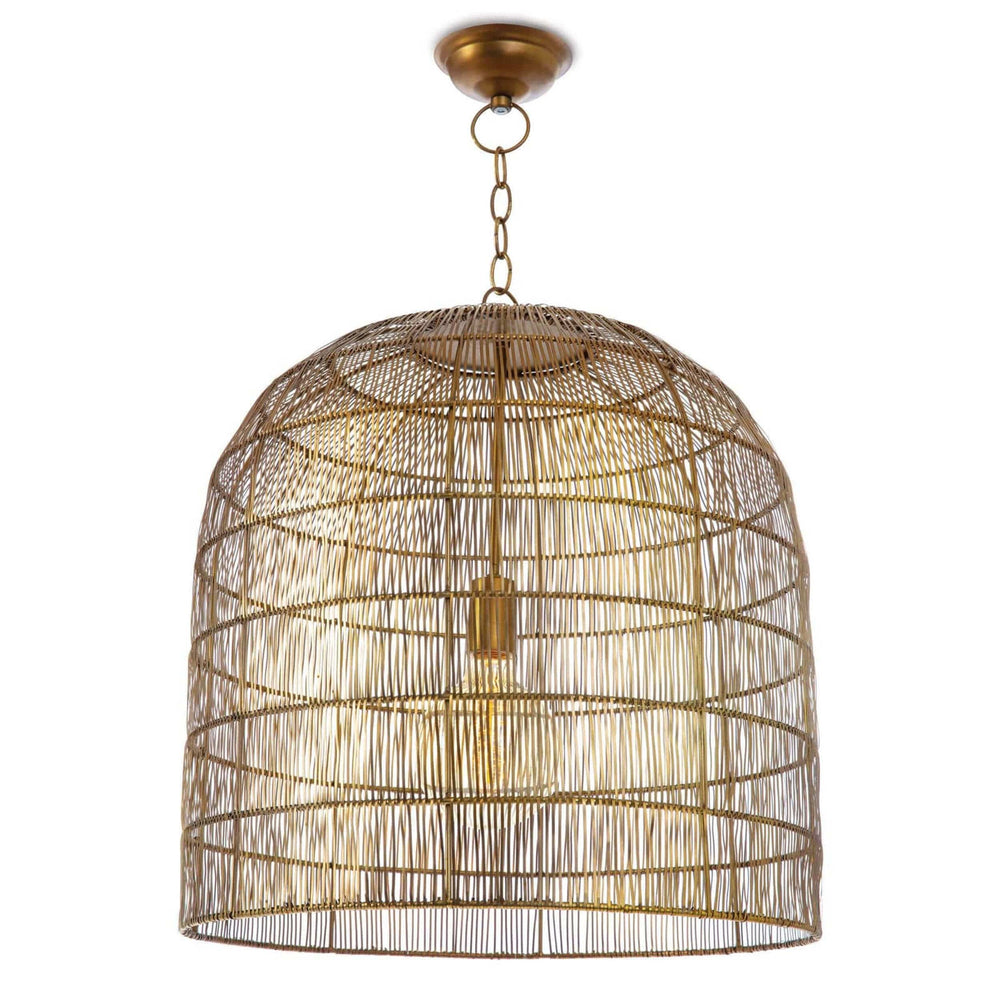 Fresco Pendant, Brass-Lighting-High Fashion Home