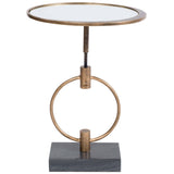 Montgomery Martini Table, French Brass-Furniture - Dining-High Fashion Home