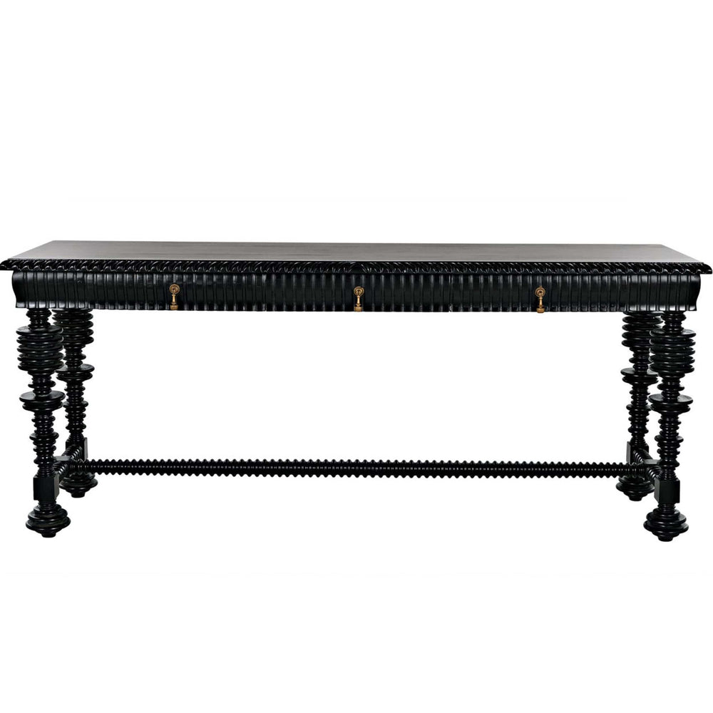 Portuguese Console, Hand Rubbed Black-High Fashion Home