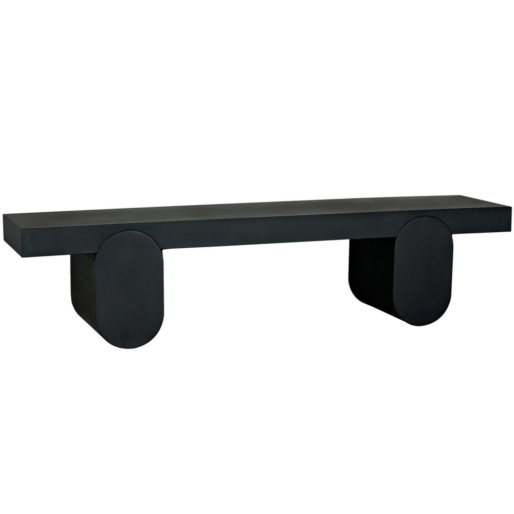 Evora Coffee Table, Black Metal-High Fashion Home