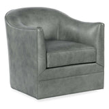 Gideon Leather Swivel Chair, Landscape Frozen Valley