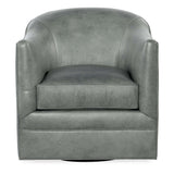 Gideon Leather Swivel Chair, Landscape Frozen Valley