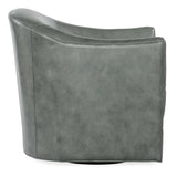 Gideon Leather Swivel Chair, Landscape Frozen Valley