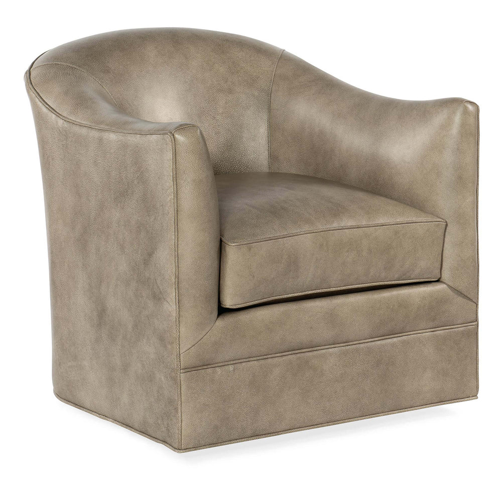 Gideon Leather Swivel Chair, Landscape Sand Cloud