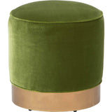 Gigi Swivel Ottoman, Olive Green - Furniture - Chairs - High Fashion Home