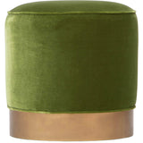 Gigi Swivel Ottoman, Olive Green - Furniture - Chairs - High Fashion Home