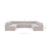 Grant 5 Piece Sectional, Ashby Oatmeal-Furniture - Sofas-High Fashion Home