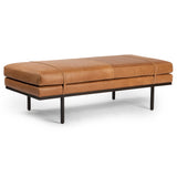 Harris Leather Bench, Palermo Cognac-Furniture - Benches-High Fashion Home