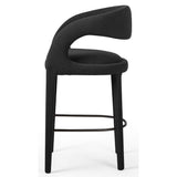 Hawkins Bar Stool, Fiqa Boucle Charcoal