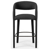 Hawkins Bar Stool, Fiqa Boucle Charcoal